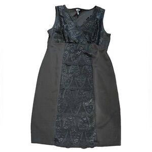 Daisy Fuentes Black Lace Panel Sleeveless Dress Women’s Size Large